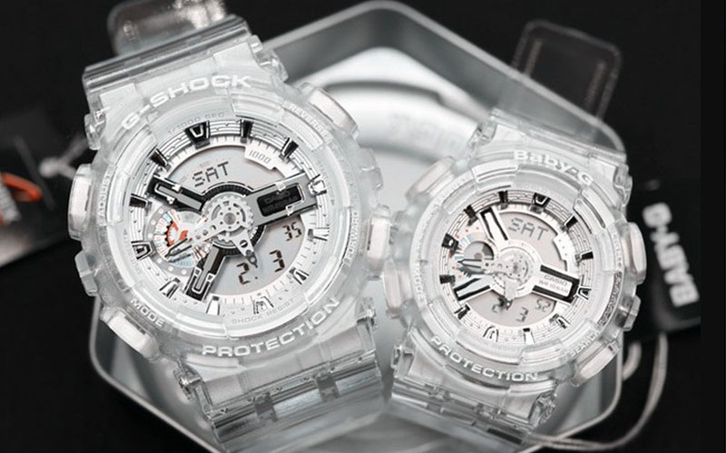 Bộ đồng hồ đôi Casio GA-110CR-7A và BA-110CR-7 điểm xuyến thêm cho tình yêu ngọt ngào