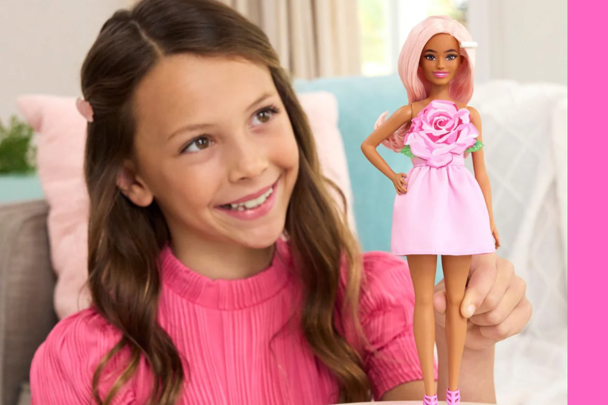 Barbie Fashionista Strapless Rose Dress – Búp bê thời trang cho bé