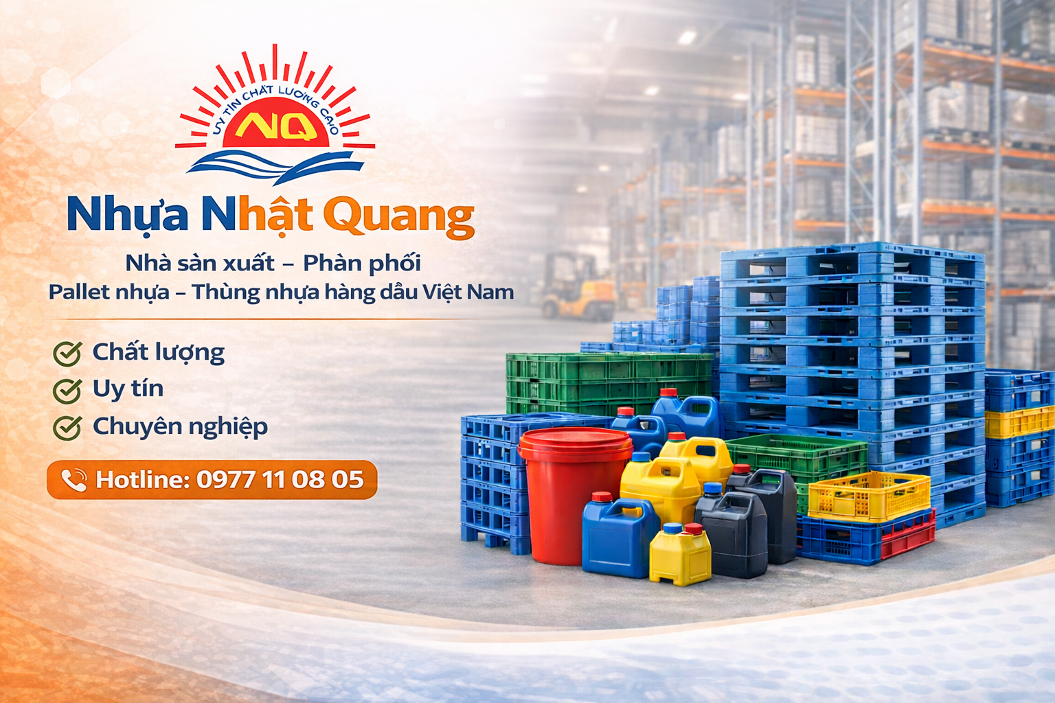 Pallet nhựa chịu lực – chịu tải giá rẻ Nhật Quang